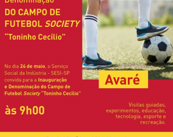 SESI de Avaré vai inaugurar Campo de Futebol Society
