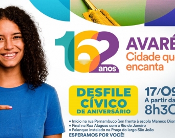 Desfile Cívico do aniversário de Avaré será realizado no domingo, 17