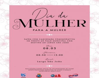 Fundo Social realiza evento gratuito para mulheres neste sábado, 8, no Largo São João