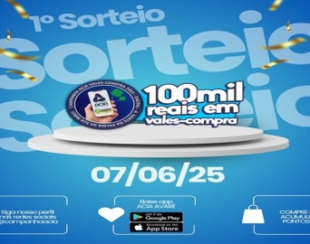 Campanha ACIA Vales Compras 2025 tem seu primeiro sorteio no sábado, 7