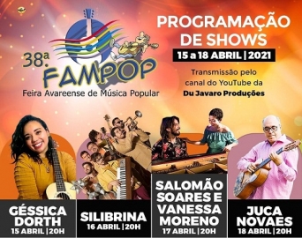 Feira Avareense da Música Popular será realizada de 15 a 18 de abril