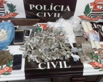 Policiais civis prendem três com mais de um quilo de drogas