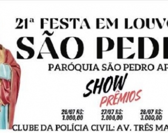 Clube da Polícia Civil recebe a 21ª Festa em Louvor a São Pedro