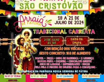 Arraiá de Fátima e Festa de São Cristóvão seguem até domingo no Brabância