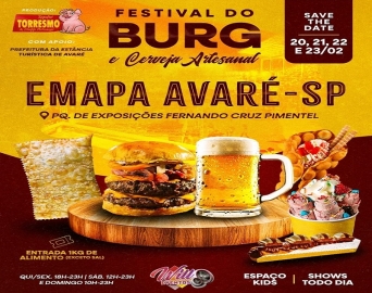 Festival do hambúrguer e cerveja artesanal acontece de 20 a 23 em Avaré
