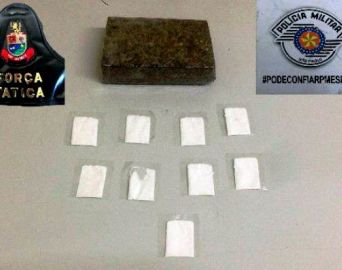 Jovem é detido com maconha e cocaína na João Mellão