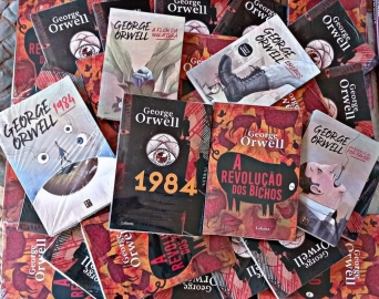 Obras do escritor George Orwell custam R$ 20,00 na Feira do Livro