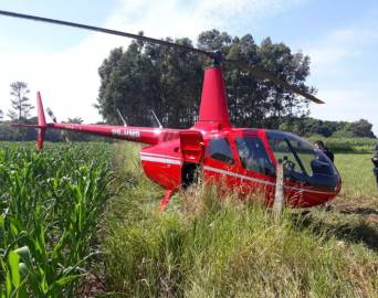 Helicóptero que fez pouso forçado em Ponta Porã partiu de Avaré