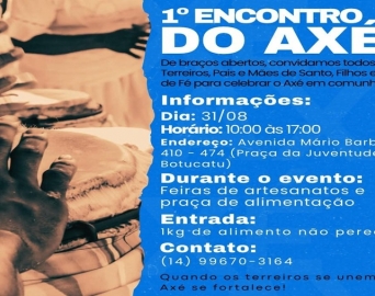 1º Encontro do Axé em Botucatu promove unidade contra racismo e intolerância religiosa