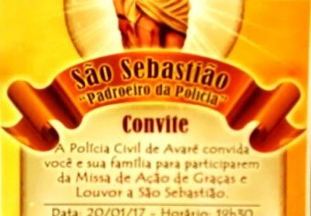 Cartaz com a programação da festa deste ano