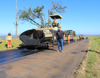 Obras para recapeamento da Estrada da Ponte Alta são iniciadas
