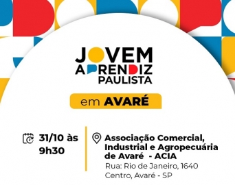 Jovem Aprendiz Paulista é tema de encontro no dia 31 em Avaré