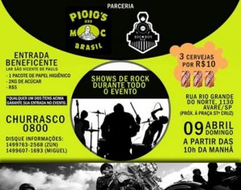 Motoclube realiza ação social no domingo
