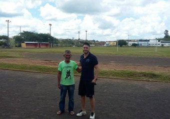 Léo e Rubens, no Campo Municipal