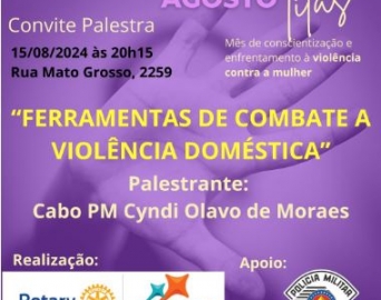 Rotary Avaré-Jurumirim promove palestra sobre violência doméstica
