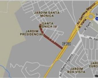 Novo acesso aos bairros Jardim Presidencial e Jardim Santa Mônica