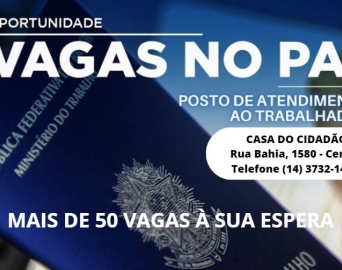 PAT: confira as vagas de emprego disponíveis em Avaré