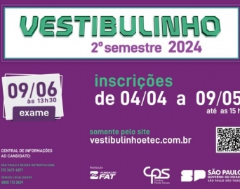 ETEC Fausto Mazzola abre inscrições para Vestibulinho do 2º semestre