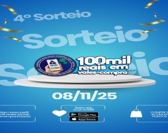 4º Sorteio da Campanha Vales-Compra ACIA 2025 é neste sábado (8)
