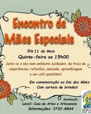 Encontro de Mães Especiais acontece nesta quinta-feira