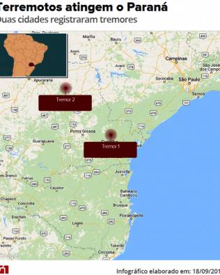 Terremotos atingem cidades do Paraná
