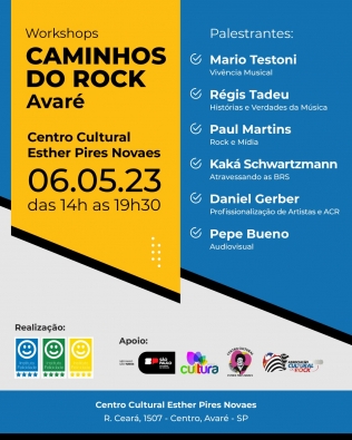 Workshop Caminhos do Rock traz especialistas para Avaré