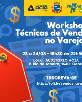 Workshop sobre técnicas de vendas está com inscrições abertas em Avaré